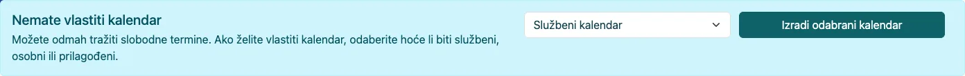 Izbor prije izrade kalendara.