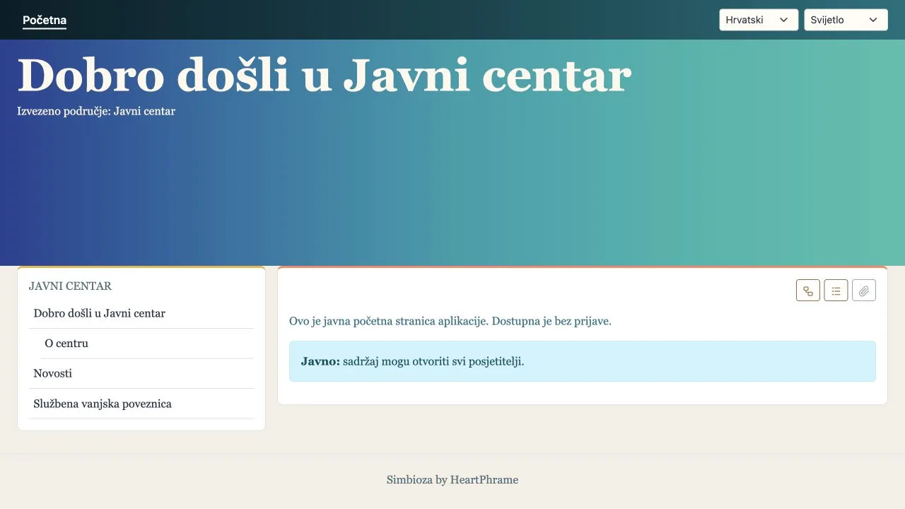 Rezultat statičnog HTML izvoza