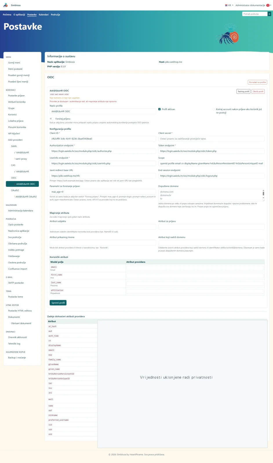 Prvi OIDC test