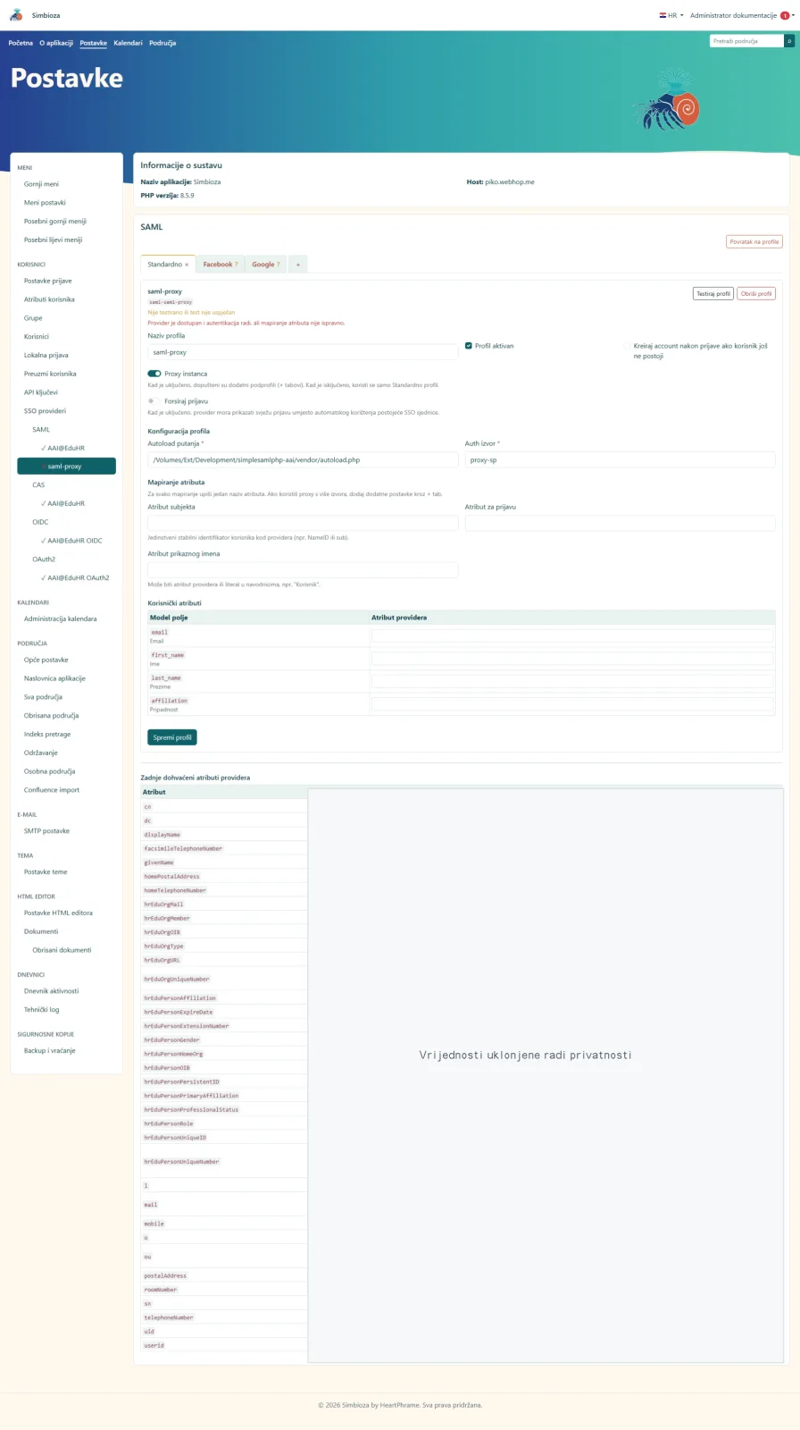 Prvi test standardnog proxy profila