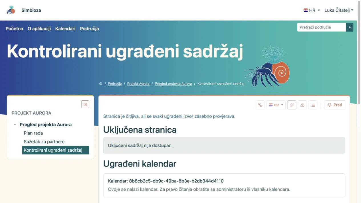 Uključeni sadržaj pod provjerom prava