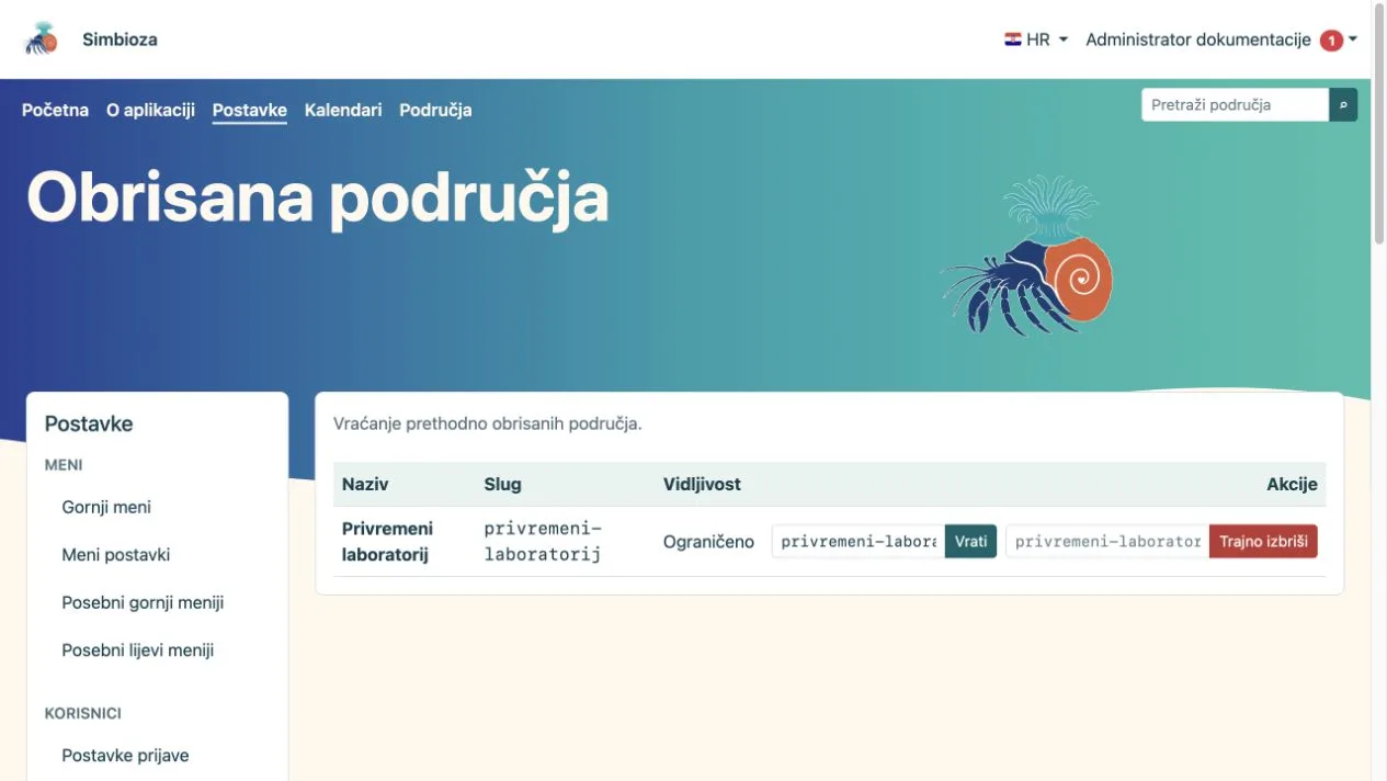 Obrisana područja