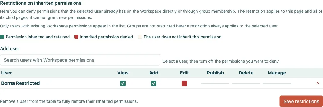 Inherited permission restrictions