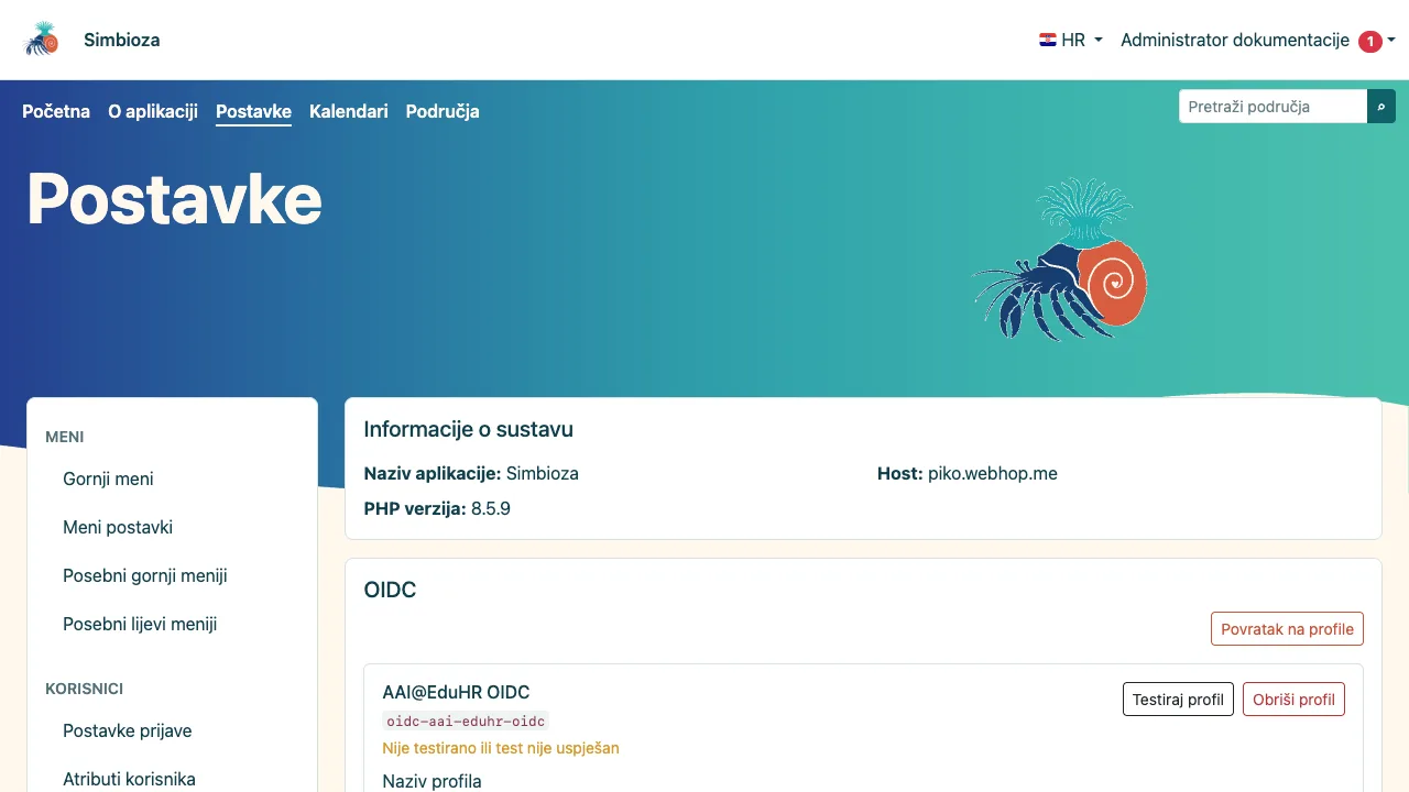 Početna OIDC konfiguracija
