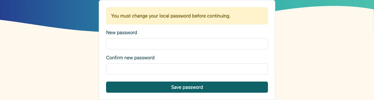 Mandatory first-login password change